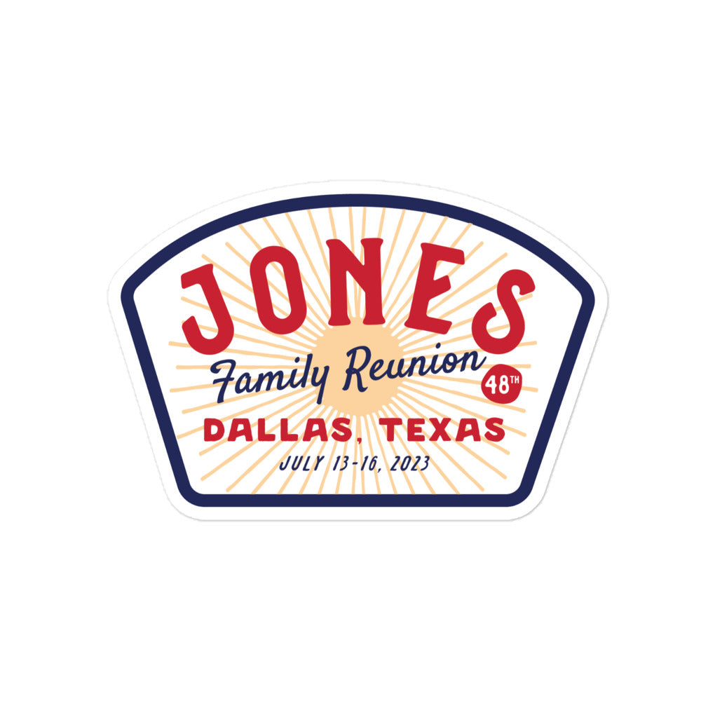 Jones Family Reunion stickers